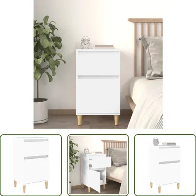 Produktbild von The Living Store Nachttisch Weiß 40x35x70 cm