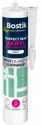 Immagine prodotto di Stucco acrilico 2 in 1 per fughe e stucco per intonaci, a presa rapidissima, bianco, cartuccia da 280 ml, per interni, verniciabile