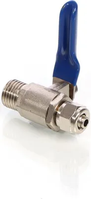 Immagine prodotto di Valvola a sfera Naturewater con raccordo Jaco, 6,35 mm (1/4") AG e attacco per tubo flessibile, valvola per osmosi inversa, per acqua potabile, osmosi inversa (RO)
