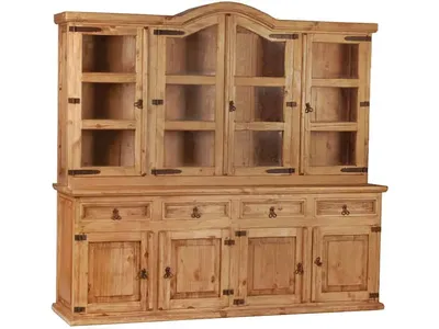 Produktbild von MiaMöbel Buffet Mexico Möbel 207x200x54 cm Landhausstil Glas Massivholz Pinie Honig