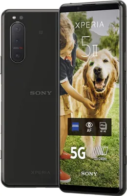 Produktbild von Sony Xperia 5 II, 15,5 cm (6.1"), 8 GB, 128 GB, 12 MP, Android 10, Schwarz