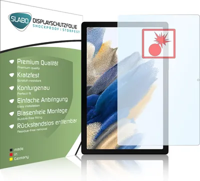 Produktbild von 2x Slabo Panzerschutzfolie für Samsung Galaxy Tab A8 10.5" 2021 (LTE | WiFi) KLAR "Shockproof" Displayfolie Schutzfolie Folie