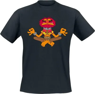 Produktbild von The Muppets T-Shirt Herren Animal Meditating schwarz 4XL