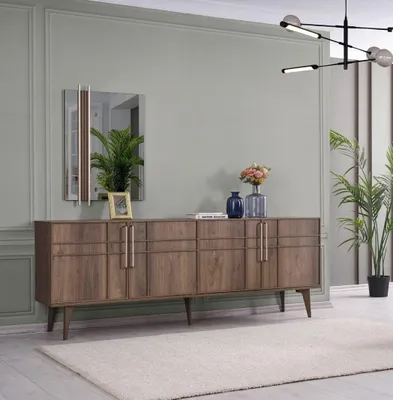 Produktbild von Essgruppe Garnitur Esszimmer Esstisch Set 9tlg Esszimmer Braun Holz