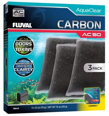 Imagen del producto de Filtro Fluval AC50, paquete de ahorro de carbón activado, 3 unidades
