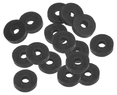 Produktbild von 16 Gummiringe, schwarz, 5 mm Innendurchmesser, 13 mm Außendurchmesser, 4 mm dick