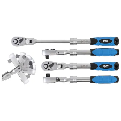 Produktbild von BGS 25106 Ausziehbare Umschaltknarre, abwinkelbar, 10 (3/8), 240 - 340 mm