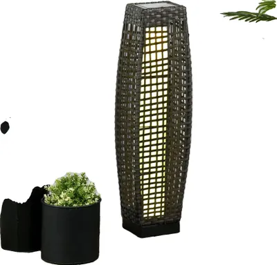Produktbild von Solar-Gartenlampe, energieeffizient, einfache Montage, stilvolles Design, Grau, Grau