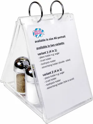 Produktbild von 1x Tischaufsteller "4in1" aus Acrylglas A6