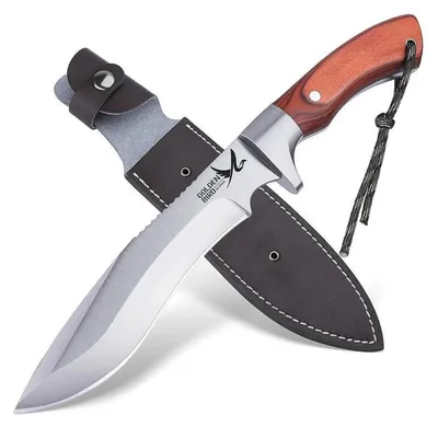 Image de Couteau de survie, modèle outdoor, avec étui, 33 cm, en acier inoxydable 440, épaisseur 4,5 mm