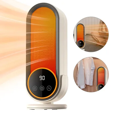 Produktbild von Heizung, 1200W Keramik-PTC-Heizung, Temp.-Einst. per Fernbedienung, 2/3-stufige Zeitsteuerung, Mehrfachschutz, geräuschelose Desktop-Heizung zu Hause
