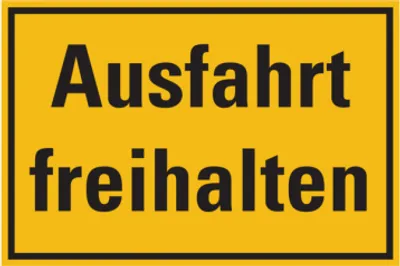 Produktbild von Dreifke® Hinweisschild, Ausfahrt freihalten, 200x300mm, Kunststoff, PVC 1 Stk.