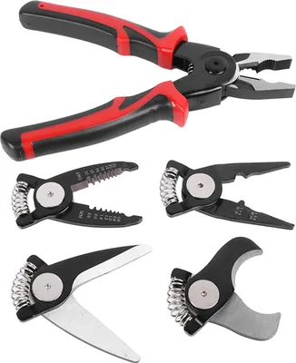 Image de 5 en 1 Set de pinces Acier Multifonctionnel Tête interchangeable pour��tôle métallique Coupe de fil Criminel