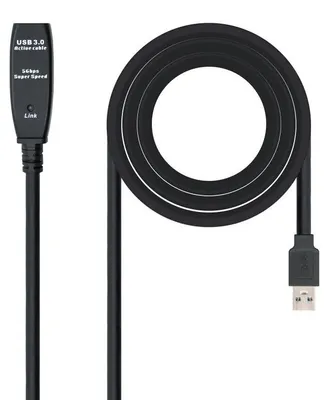 Zdjęcie produktu dla Nanocable 10.01.0311, 5 m, USB A, USB A, USB 3.2 Gen 1 (3.1 Gen 1), 5 Gbit/s, Czarny
