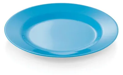 Produktbild von 24x Teller flach Ø 23 cm Melamin blau bruchfest