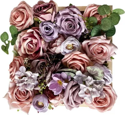 Image de Fleurs dans un cadre - Décoration DIY - roses en poudre
