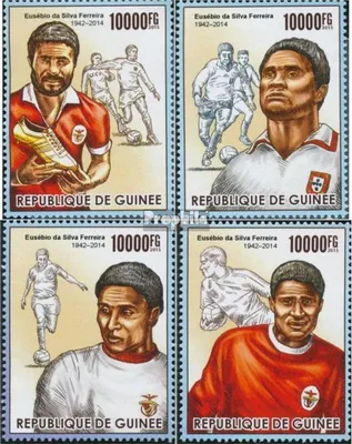 Produktbild von Briefmarken Guinea 2015 Mi 11373-11376 (kompl. Ausgabe) postfrisch Eusebio