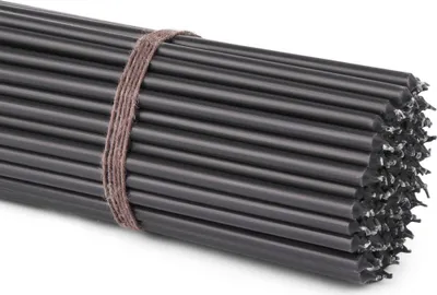 Produktbild von 50x Stabkerzen schwarz Tropffrei L 29cm Ritualkerze Premium Paraffinwachs 36129