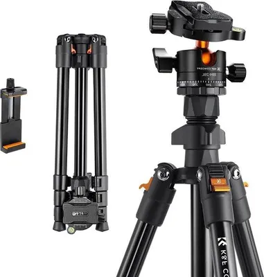 Produktbild von Leichtgewicht Aluminium Stativ - 360° Drehkopf - Tragfähigkeit bis 10kg - 4 Säulen
