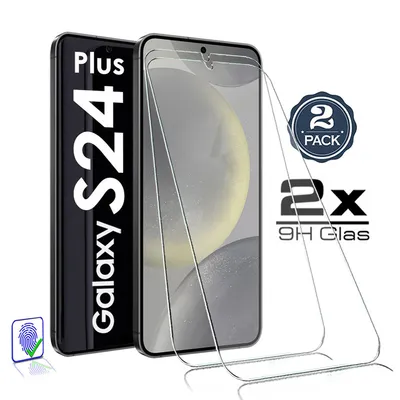 Produktbild von 2x Samsung Galaxy S24+ S24 Plus - Panzerglas - Vollkleber! Panzerfolie Displayschutzglas Echt Glas Schutz Folie Display Glasfolie 9H 2 Stück