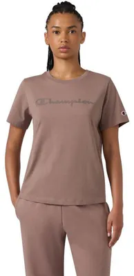 Produktbild von Damen-T-Shirt Champion, Kurzarm, Dunkelbeige, Modell 119125 MS513 - Größe S