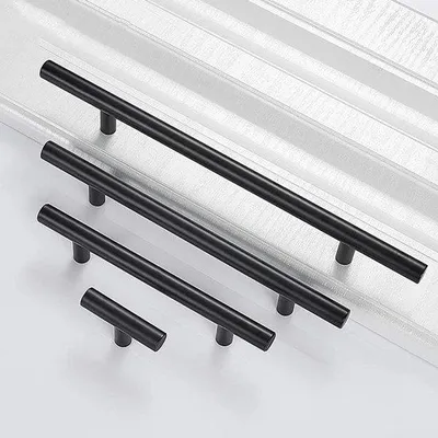 Produktbild von Famanu Möbelgriff gebürstet schwarz - 350 mm Länge, 224 mm Bohrlochabstand