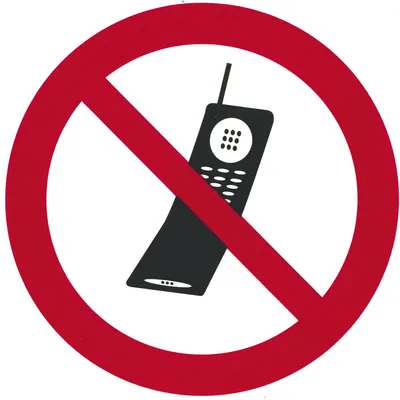 Produktbild von Hinweis- /Verbotsschilder Handy verboten / 10 cm