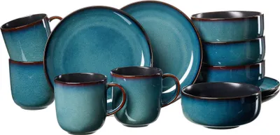 Produktbild von Ritzenhoff & Breker Bali, 4 Person(en), Steingut, Blau, Bali, 215 mm, 335 mm