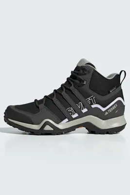 Produktbild von adidas Damen Terrex Swift R2 Mid Gore-TEX Hiking Shoes Wanderschuhe, Core Black/Solid Grey/Purple Tint, 38 2/3 EU