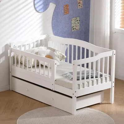 Immagine prodotto di Letto per bambini con cassetti, dimensioni 80x160 cm, colore bianco