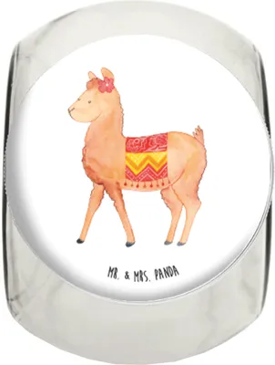 Produktbild von Mr. & Mrs. Panda Teedose Alpaka Stolz XL 2000ml - Weiß - Geschenk, Bonboniere, Frischhaltedose, Kaffeedose, Dekoglas, Süßigkeitenglas, Aufbewahrungsdose