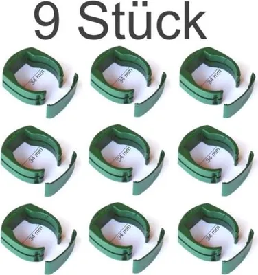 Produktbild von 9 x 34 mm Zaun Pfosten Halter Clip Gartenzaun Schweiß-draht Garten-gitter grün