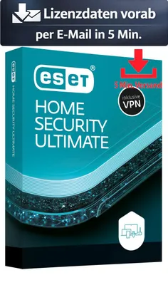 Produktbild von ESET HOME Security Ultimate (5 Device - 2 Jahre) DACH ESD Antivirus Sicherheit 5 Min. Versand als Download per Mail
