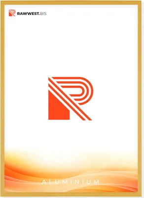 Produktbild von RAWWEST.BIS Alu Bilderrahmen 50x75 cm mit Kunstglas Plexi Rahmen für Bilder und Poster, Gold