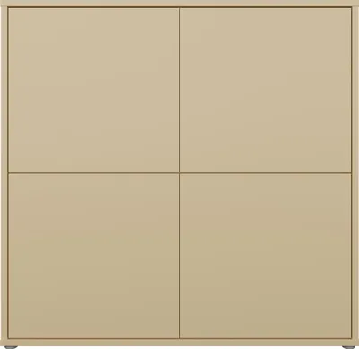 Produktbild von Highboard >ALICE SPRINGS< in Buttergelb - 124,5x121,5x34,9cm (BxHxT)