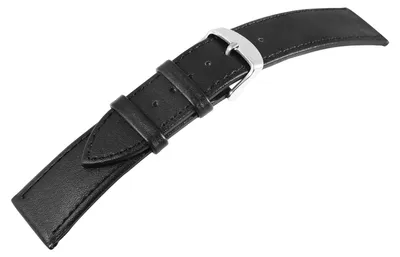 Produktbild von Steinmeister Uni ErsatzArmband Ersatzarmband aus Echtleder - Schwarz - genäht - 10 - 26 mm Stegbreite