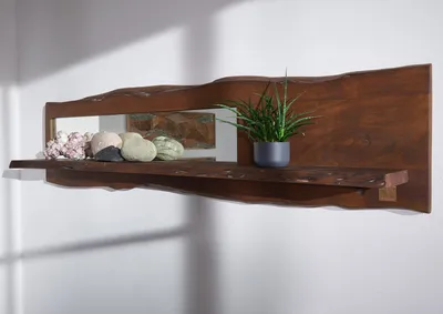 Produktbild von MASSIVMOEBEL24 Wandregal Akazie 191x22x38 braun lackiert PURE ACACIA #204