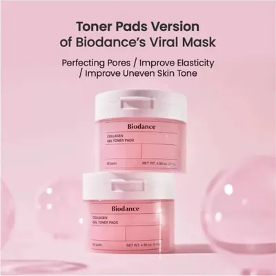 Produktbild von BIODANCE Collagen Gel Toner Pads 60Pads - tonisierende Gesichtspads