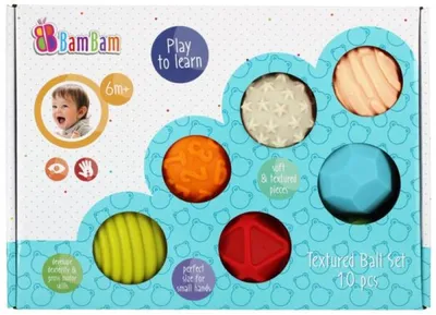 Obrázok produktu pre Bam Bam Sada Senzorických Loptičiek 10 Kusov