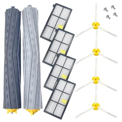 Ersatz-Wartungsset für Roomba 800/900 Serie, 4 Seitenbürsten + 4 Filter