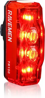 Immagine prodotto di Luchetto posteriore per bicicletta, 150 lumen, ricaricabile tramite USB-C, luce di sicurezza posteriore per bicicletta, ideale per uso diurno e notturno