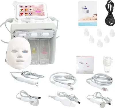 Produktbild von Hydro Bio-Lifting-Gesichtsmaschine, 7-in-1 Multifunktionsgerät, 7 Zoll Display, 1,1 MHz Ultraschallfrequenz, 9 Sprachstandard, EU