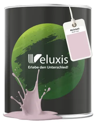 Produktbild von Wandfarbe Rosa Lila Matt Innenfarbe – Deckkraft Klasse 1, VOC-frei, Ohne Grundierung, Tropfarm – Wohnzimmer & Schlafzimmer – 2,5L – Veluxis (Blush Lilac)