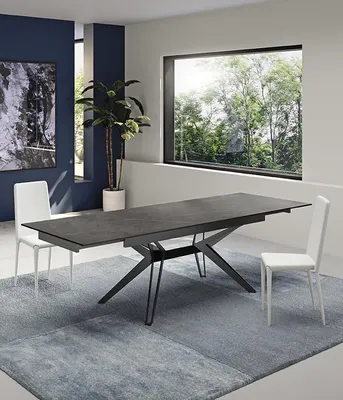 Produktbild von Match 3 - Ausziehbarer Tisch (160/240 x 90 cm) aus schwarzer Keramik