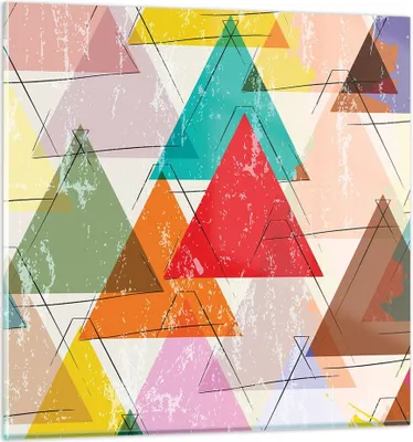 Produktbild von Bilder auf glas - Abstraktion modern - 50x50cm - Glasbilder - Wandbilder - Kunstdruck - zum Aufhängen bereit - Wanddekoration aus Glas - Glas Bilder - Wandbild auf Glas - Einteilig - GAC50x50-3685