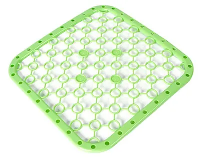 Image de Tapis de lavage de cuisine antidérapant - Égouttoir - Protection pour évier - Tapis de séchage - Caoutchouc - 26 x 26 cm - Tapis d'égouttage