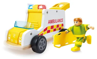 Immagine prodotto di Hape Giocattoli Ambulanza - Rapid Response - Veicolo di soccorso per bambini