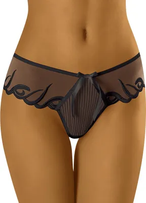 Produktbild von Wolbar Transparenter Damen String WB14 , Schwarz, S