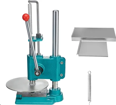 Zdjęcie produktu dla SucceBuy Ręczna prasa do ciasta na pizzę, 9,5 cala/24 cm, prasa do pizzy ze stali nierdzewnej, regulowana wysokość prasy do pizzy i ciasta do użytku domowego i komercyjnego