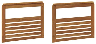Productafbeelding van vidaXL Armleuningen, 2 stuks, naturel, 79 x 6 x 61 cm, massief acaciahout
